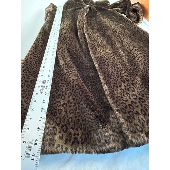 Vintage Tyber By St. John Leopard Print Faux Fur Long Coat Small Made in France - Picture 16 of 16